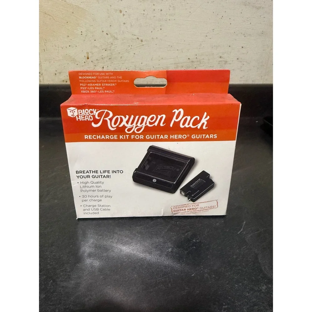 NIB Blockhead Roxygen Pack Recharge Kit Guitar Hero PS2 PS3 Xbox 360 Wii Gaming